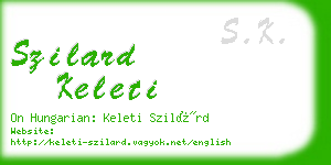 szilard keleti business card